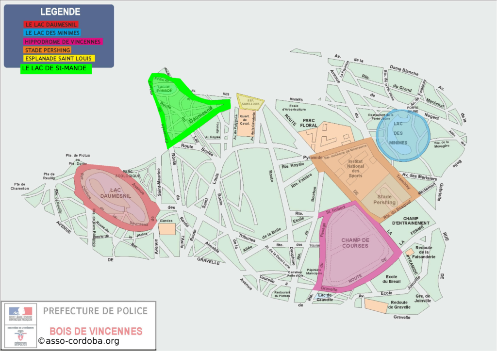 zones interdites du bois de Vincennes